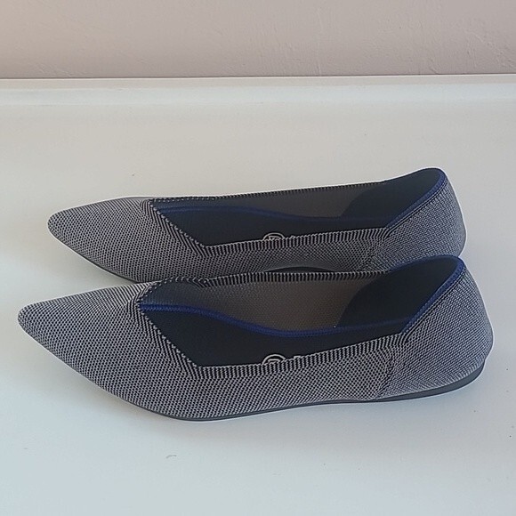 Rothys The Point Pebble Gray Flats Women's Size 10.5 - Picture 3 of 16